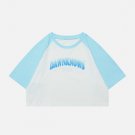 Alphabet Flocked Embroidery Tee