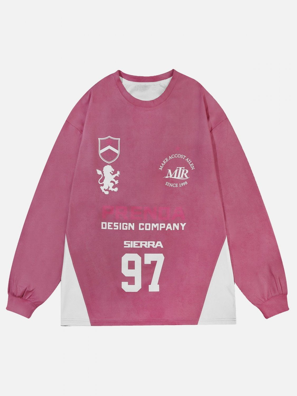 Alphabet Print Patchwork Sweatshirt
