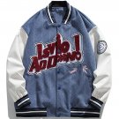 Angel Baby Embroidery Embroidery PU Varsity Jacket