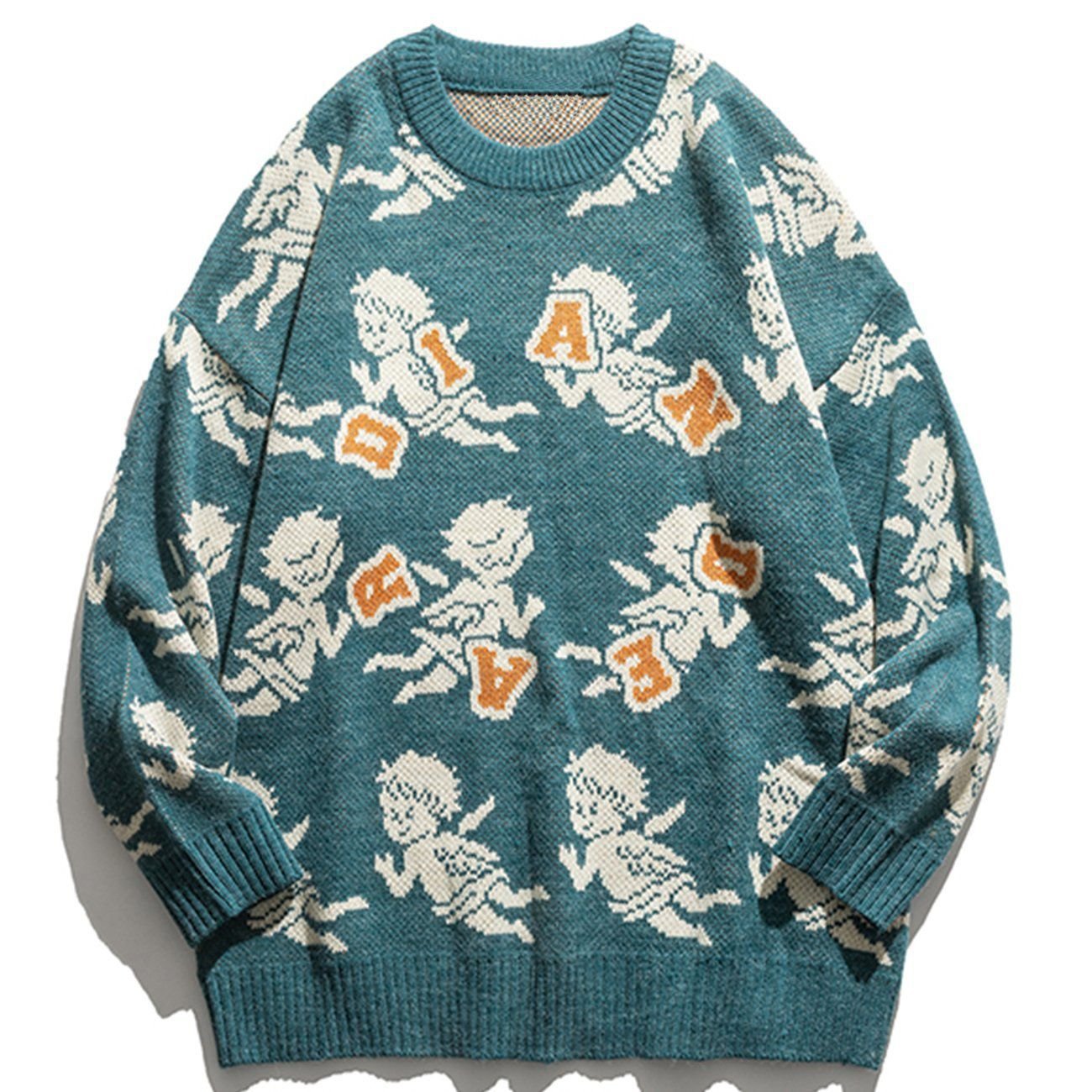 Angel Baby Pattern Knit Sweater