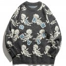Angel Baby Pattern Knit Sweater