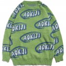 AOKIJI Full Print Knit Sweater
