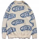 AOKIJI Full Print Knit Sweater