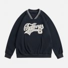 Applique Embroidered Letters Sweatshirt