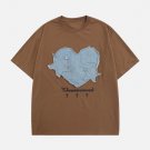 Applique Embroidery Denim Tee