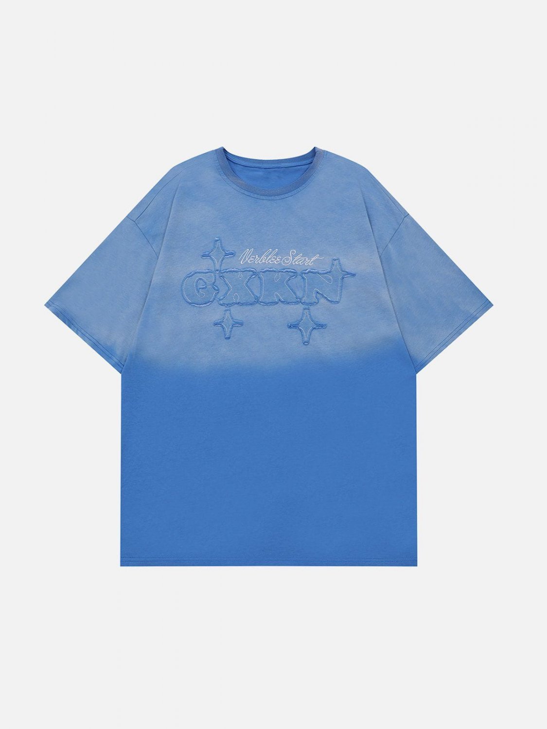 Applique Embroidery Gradient Star Tee