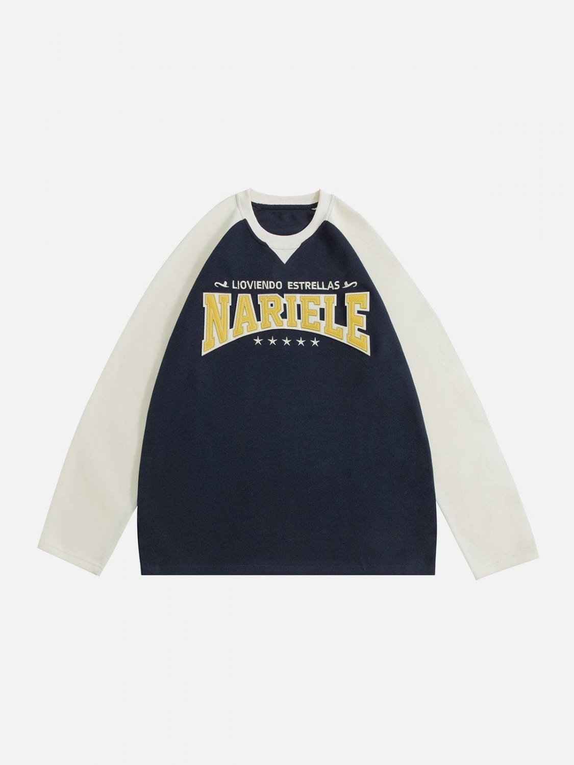 Applique Embroidery Letters Sweatshirt