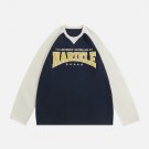 Applique Embroidery Letters Sweatshirt