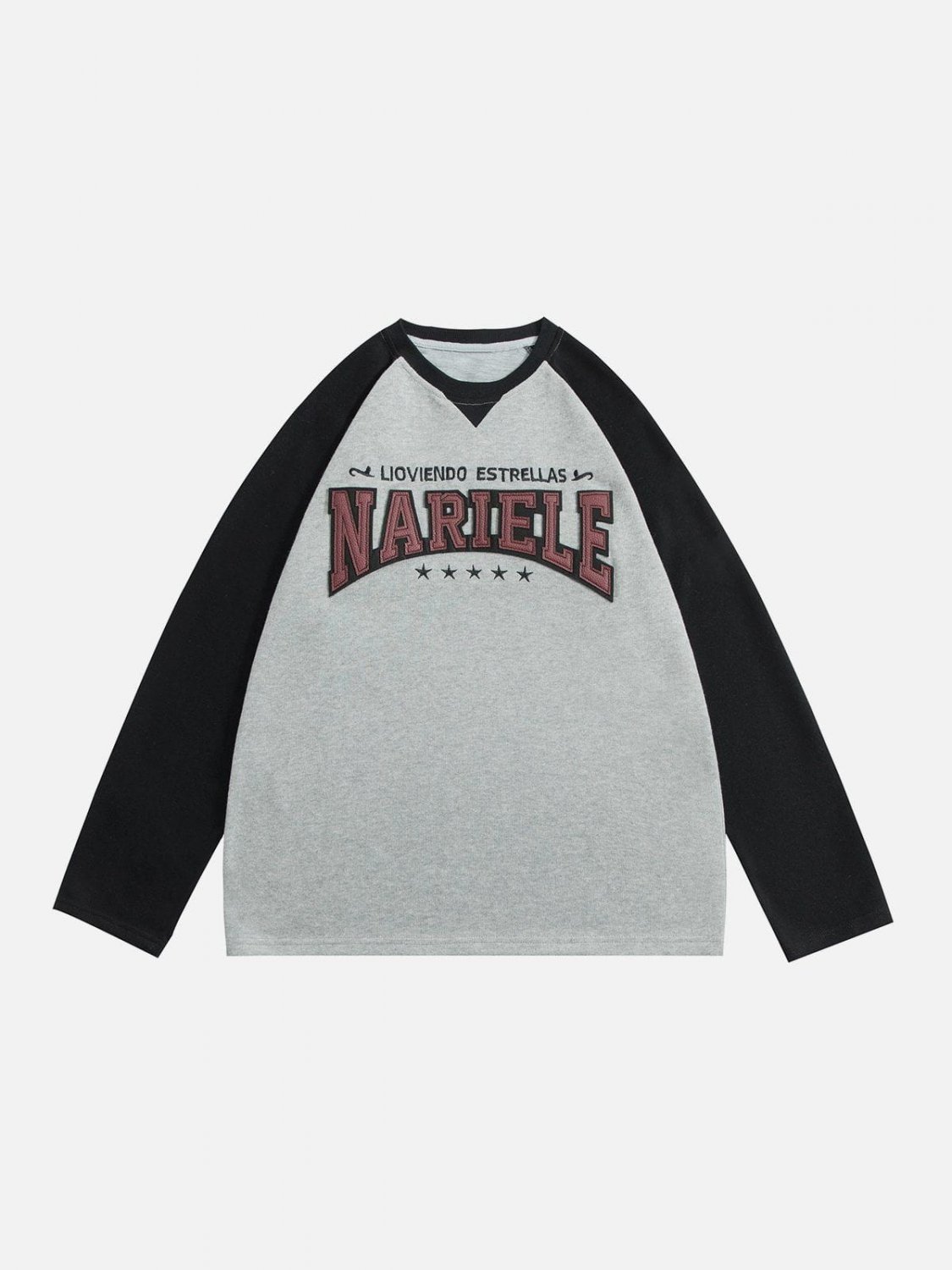 Applique Embroidery Letters Sweatshirt