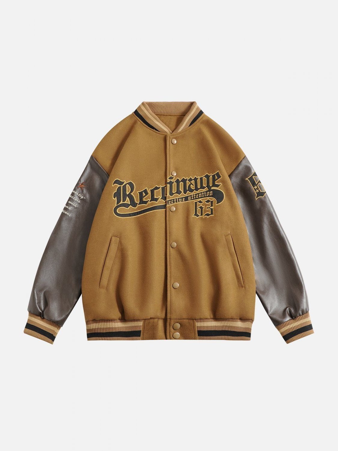Applique Embroidery Letters Varsity Jacket