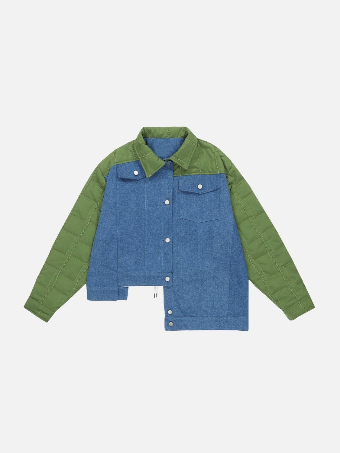 Asymmetric Hem Denim Jacket
