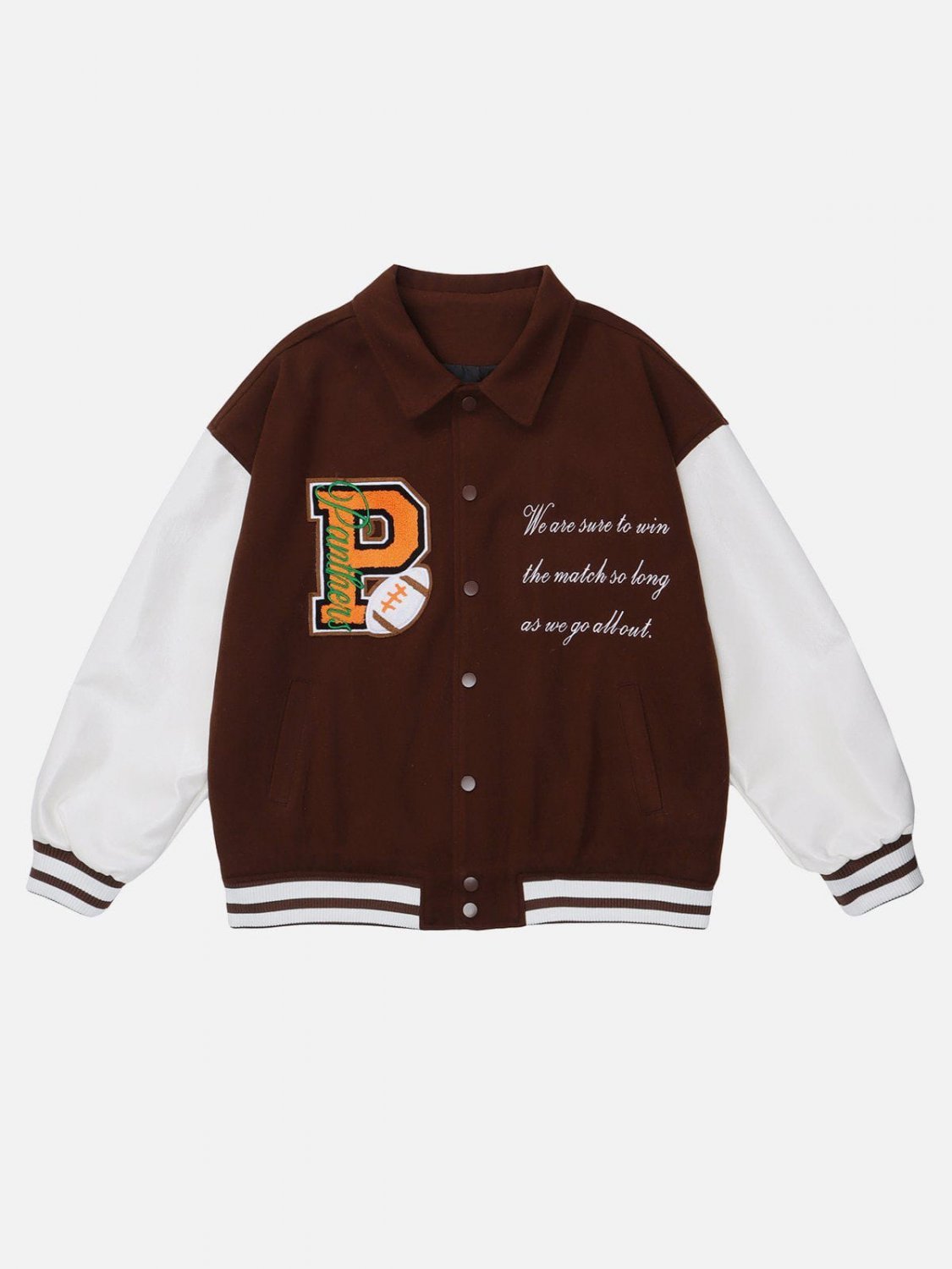 AUTHORITY Letter-Embroidered Baseball Jacket