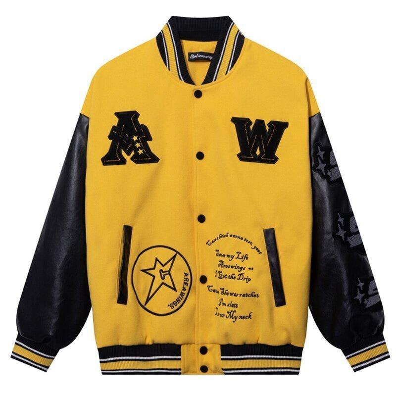 AW Yellow Baseball Jacket