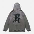 B Embroidered Vintage Hoodie