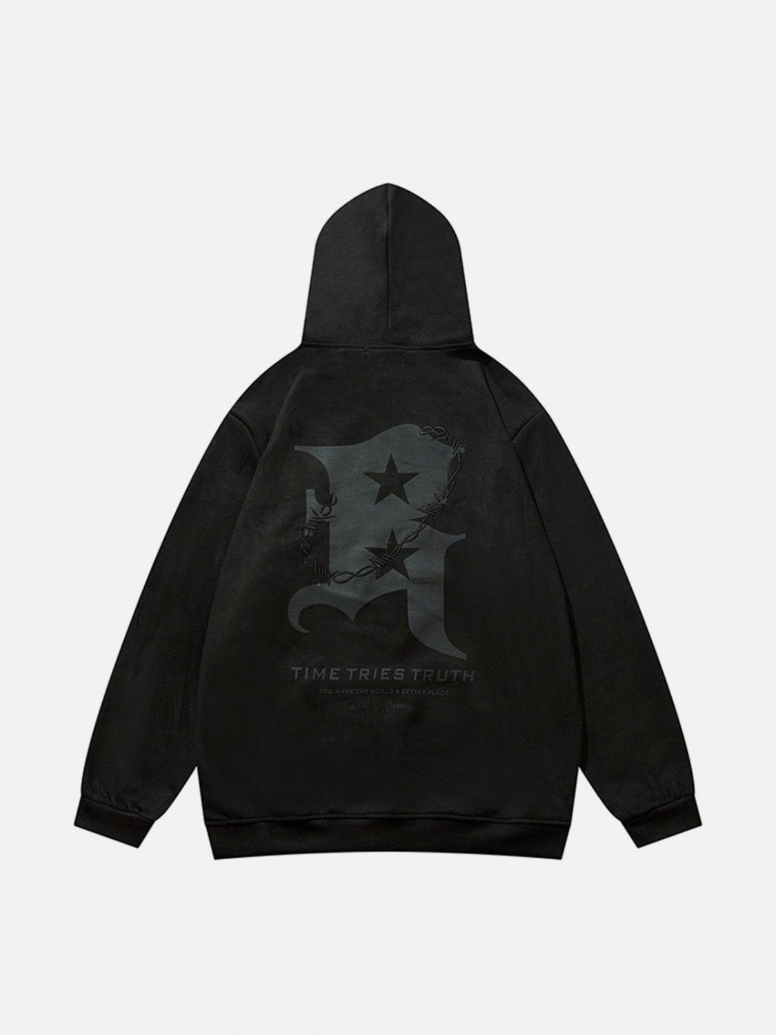 B Embroidered Vintage Hoodie