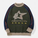 B Star Embroidery Sweater