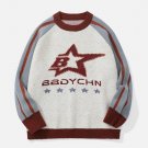 B Star Embroidery Sweater