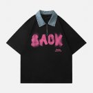 BACK Print Polo Collar Tee