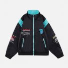 Badge Applique Patchwork Jacket
