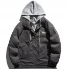 Badge Stitching Hooded Winter Coat