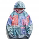 Bandana Print Panel Hoodie