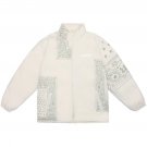 Bandana Print Patchwork Winter Coat