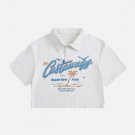 Beach Coconut Tree Print Polo Tee