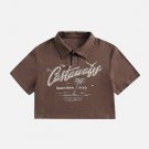 Beach Coconut Tree Print Polo Tee