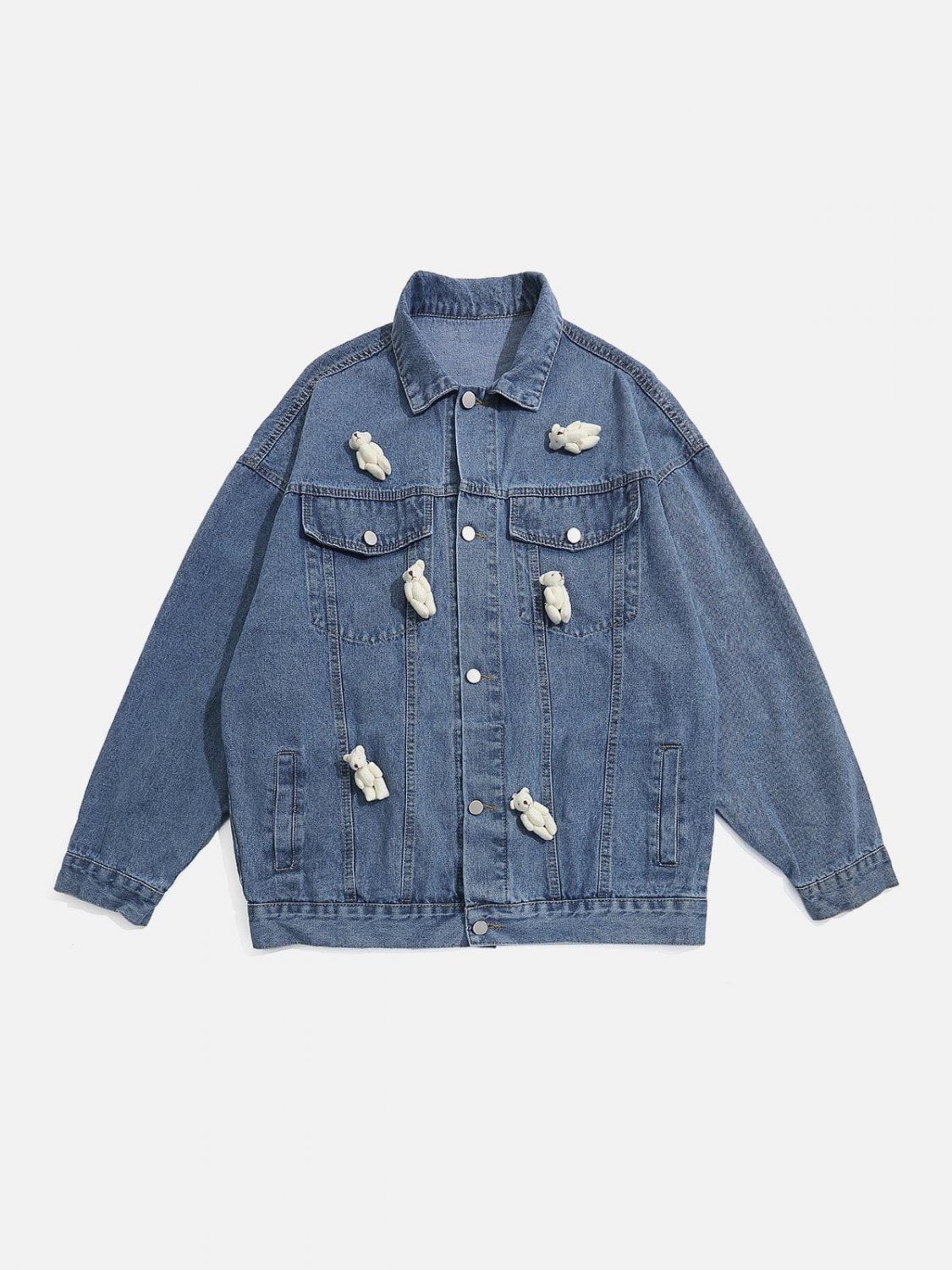 Bear Decoration Denim Jacket
