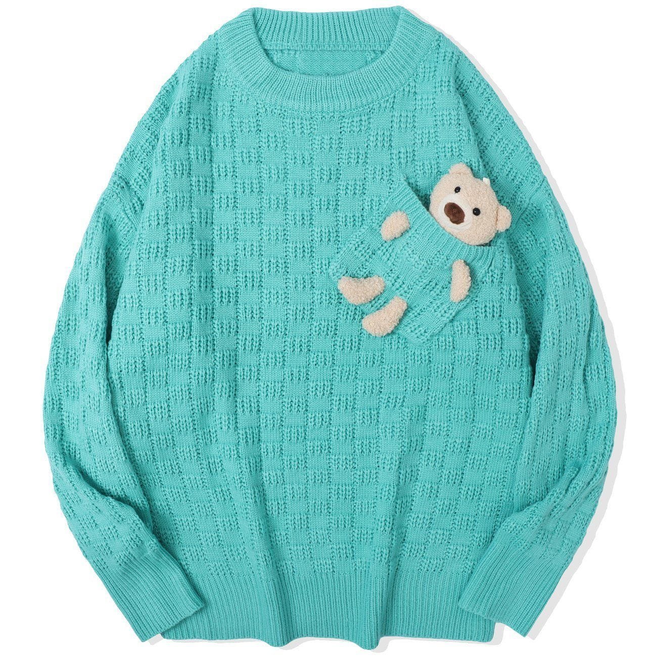 Bear Doll Decoration Knit Sweater