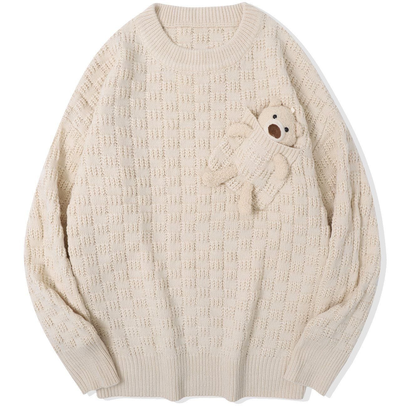 Bear Doll Decoration Knit Sweater
