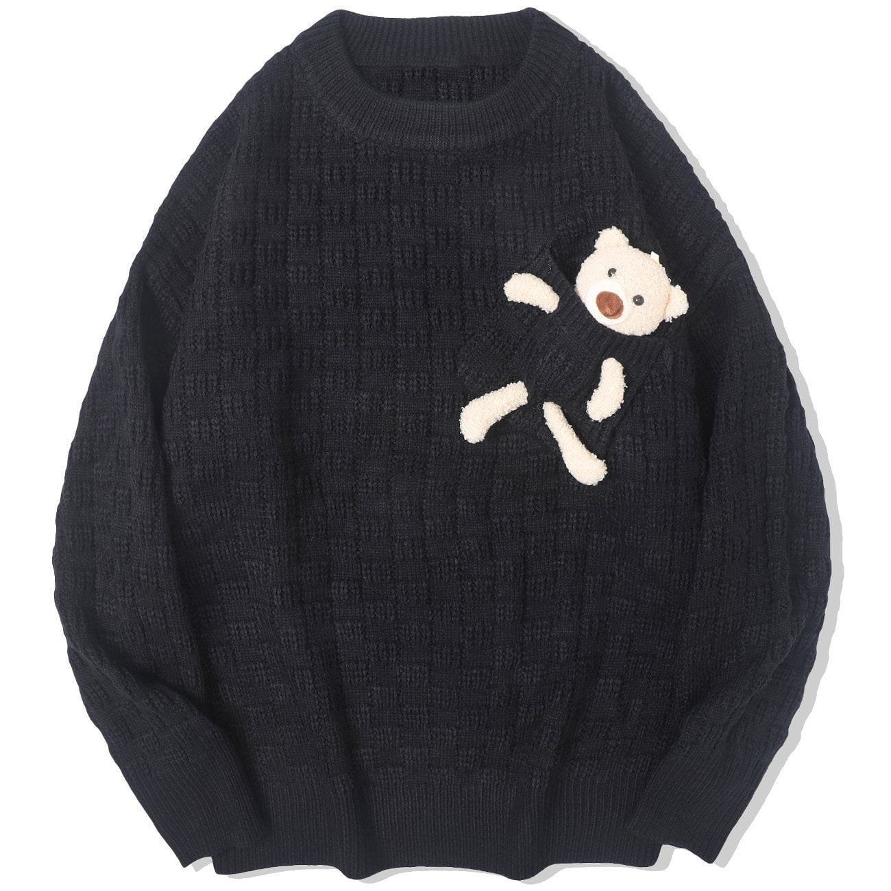 Bear Doll Decoration Knit Sweater