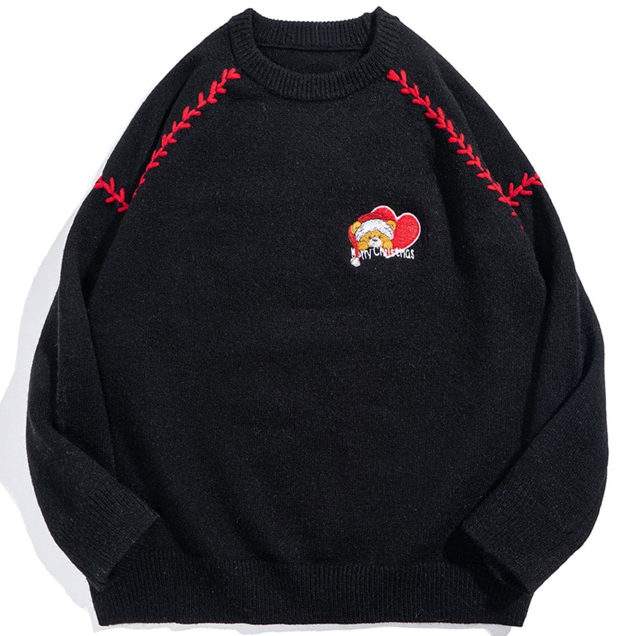 Bear Embroidery Knit Sweater