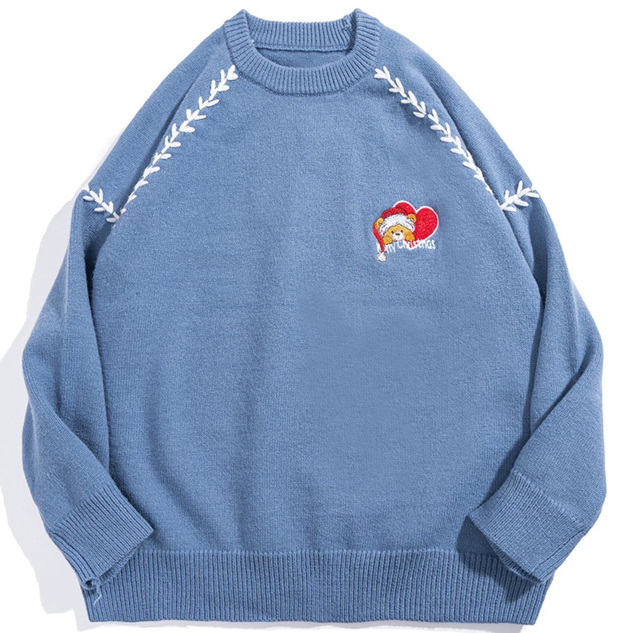 Bear Embroidery Knit Sweater