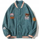 Bear Labeled Embroidery Corduroy Jacket