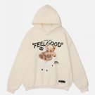 Bear Letter Shopping Cart Print Hoodie
