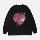 Bear Letter Spaceship Graphic Sweatshirt