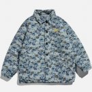 Bear Print Buttons Winter Coat