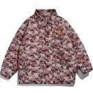 Bear Print Buttons Winter Coat