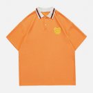 Bear Print Polo Collar Tee