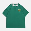 Bear Print Polo Collar Tee