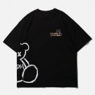 Bear Stick Figure Print Cotton Tee