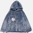 Bear Three-dimensional Embroidered Hoodie