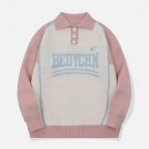 BEDYCHN Embroidery Polo Collar Sweater