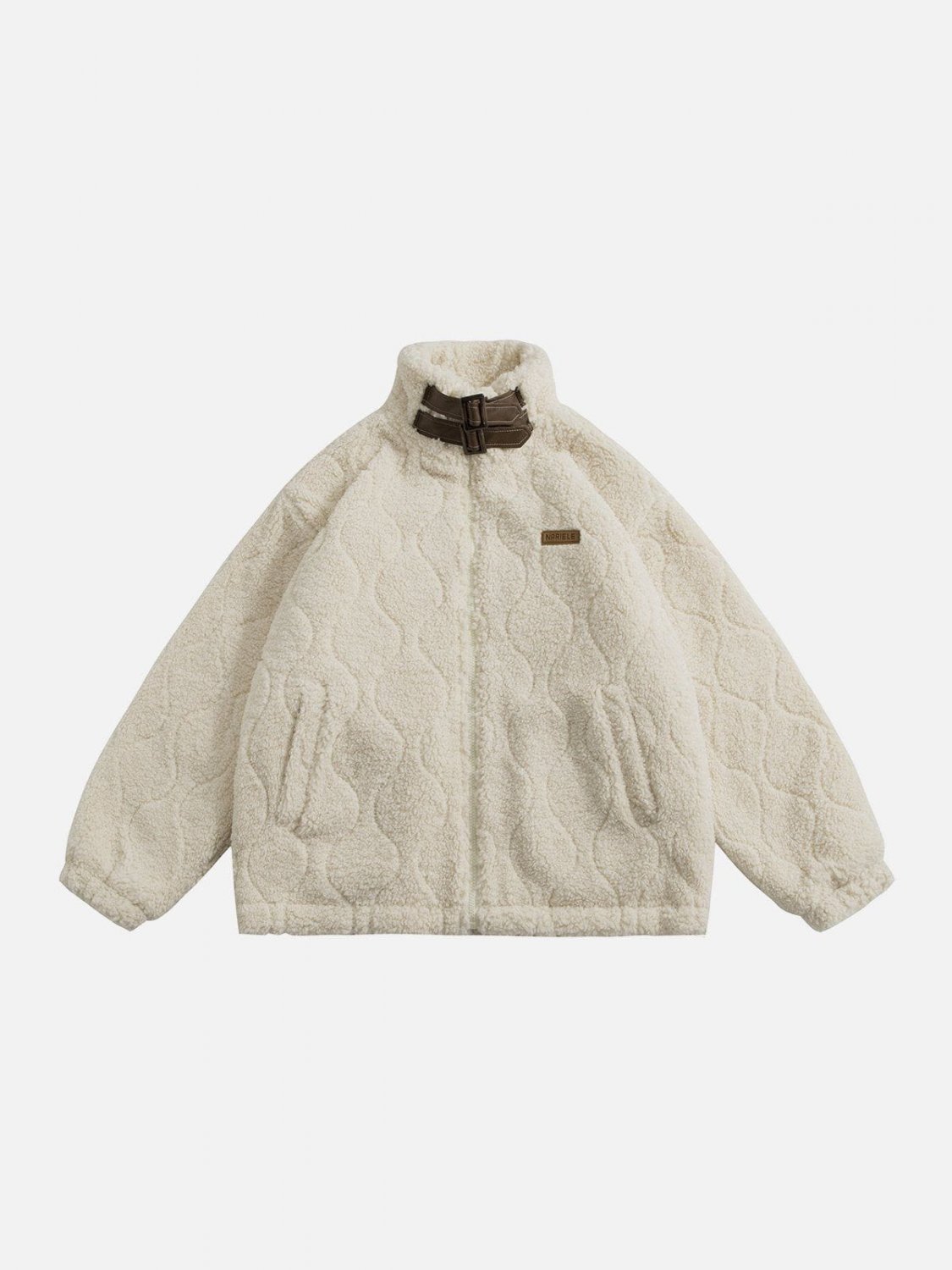 Belt Collarband Winter Coat