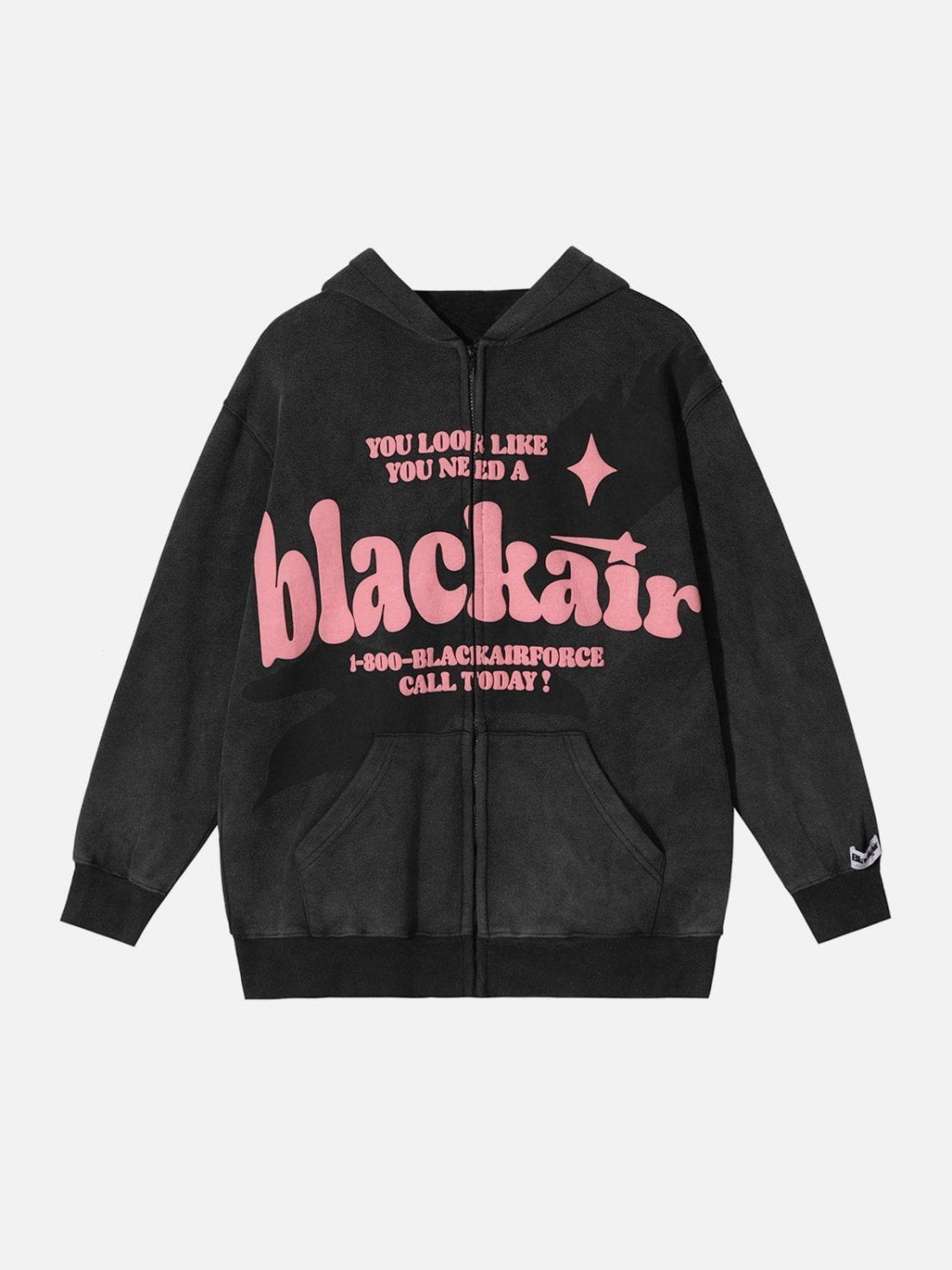 Blackair Letter Print Hoodie