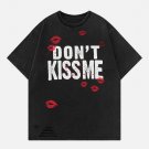Blow Kisses Print Distressed Tee