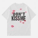 Blow Kisses Print Distressed Tee