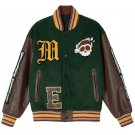 Bomber Jacket Men Skull Letters Embroidery Patch