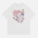 Bunny Doll Pattern Flocking Tee